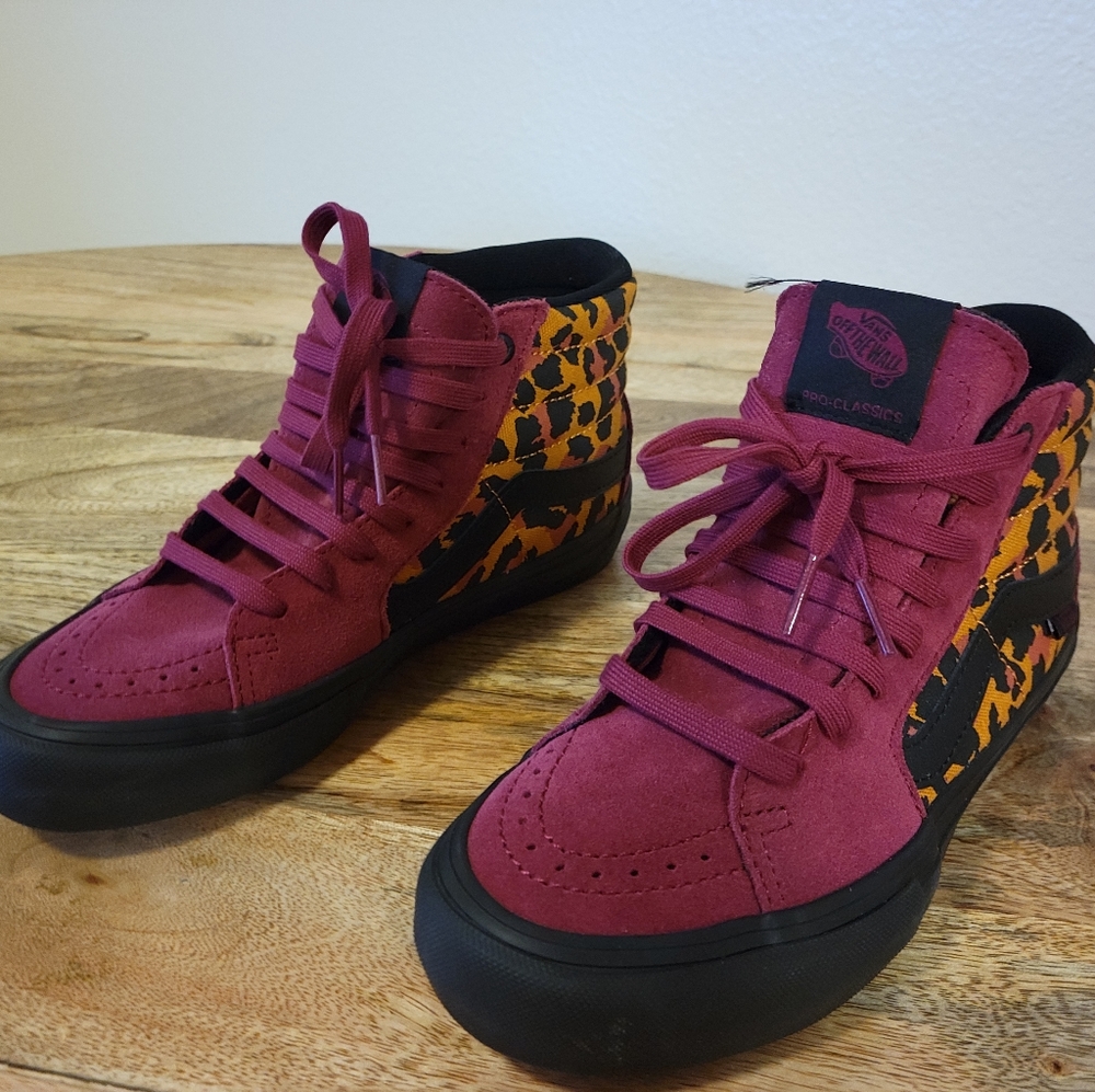 NEW Vans sk8 hi-pro leopard print M5 W6.5 - Picture 4 of 8